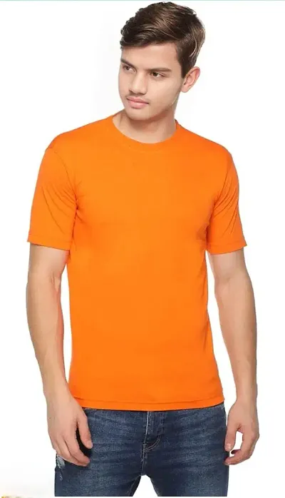 Reliable Solid Round Neck Tees For Men