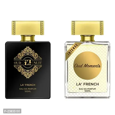 La French Oud Nuit And Oud Moment Perfume for men 100ml Pack of 2