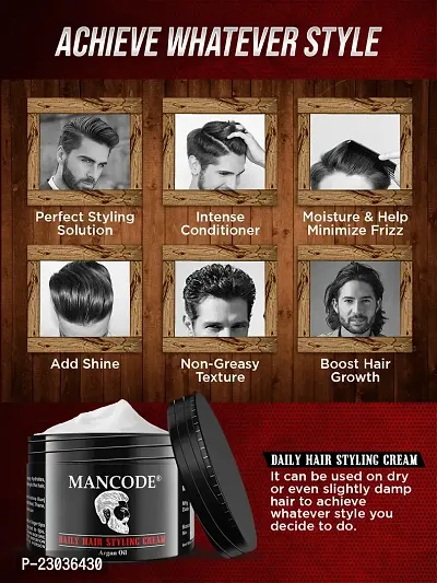 Mancode Daily Hair Styling Cream For Men - 100 Gm | For Daily Use Style And Nourishment | Non-Sticky, Non-Oily | Paraben And Sulphate Free-thumb3