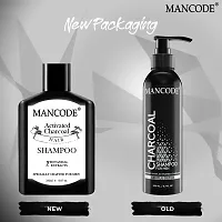 Mancode Charcoal Hair Shampoo For Men, Infused With Activated Charcoal, Helps To Deep Cleanse, Soothe Scalp, Repair Dry And Damaged Hair, 200Ml-thumb1