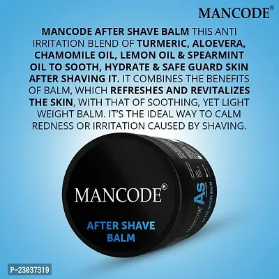 Mancode After Shave Balm For Soothes Skin Irritation Skin Conditioning Hydrating Closes Pores 100Gm-thumb2