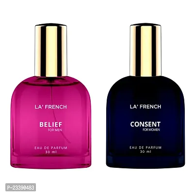 La French Belife And Consent Perfume Scent For Men And Women - Each 30 ml,Pack Of 2-thumb0