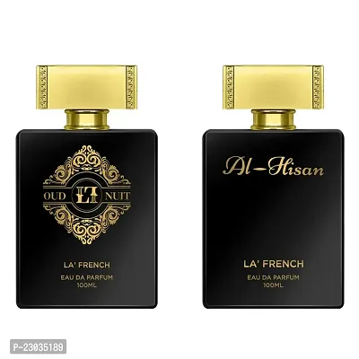 La French Al Hisan And Oud Nuit Perfume for men 100ml Pack of 2