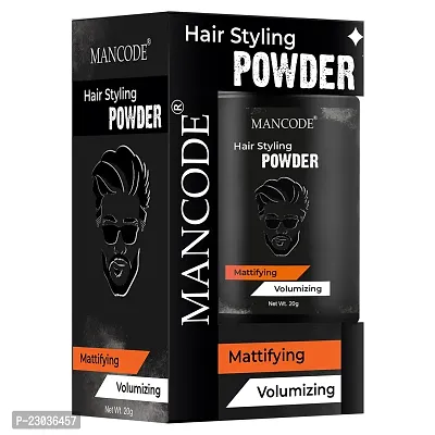 Mancode Hair Volumizing Powder Wax Strong Hold | Matte Finish | 24 Hrs. Hold |Natural And Safe Hair Styling Powder 20Gm