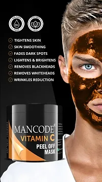 Mancode Vitamin C Peel Off Mask For Men| Brightens Skin | Deep Cleanses And Removes Dirt, 100Gm-thumb1