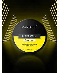 Mancode Extra Hold Hair Wax 100Gm For Men | Long Lasting Stylist Look | Glossy Finish | Shine | Strong Hold | Restable Anytime Easy Wash Off Hair Wax Pack Of 1-thumb1