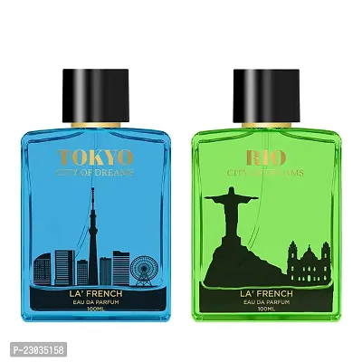 La French Rio And Tokyo City of Dreams Perfume for women And men 100ml Pack of 2