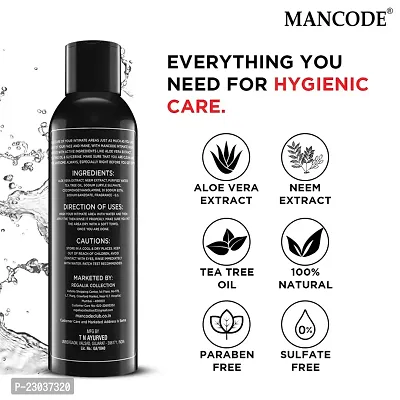 Mancode Intimate Wash For Men - 100Ml With Tea Tree Essential Oil Ayurvedic And Natural Personal Intimate Hygiene Prevents Itching Irritation And Dryness Caused By Sweating Ball Wash For Men-thumb4