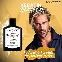 Mancode Keratin Shampoo For Men Gentle Cleansing Soft Smooth Shiny Hair Damage Repair Strengthens Weak Hair No Mineral Oil Hair Shampoo For Men, 200Ml (Pack Of 1)-thumb2