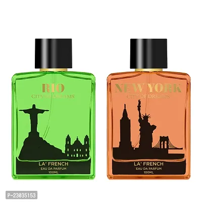 La French Rio And New York City of Dreams Perfume for women And men 100ml Pack of 2-thumb0