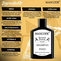 Mancode Keratin Shampoo For Men Gentle Cleansing Soft Smooth Shiny Hair Damage Repair Strengthens Weak Hair No Mineral Oil Hair Shampoo For Men, 200Ml (Pack Of 1)-thumb4