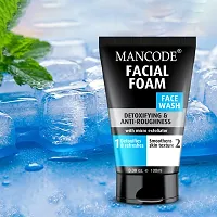 Mancode Facial Foam Face Wash Detoxifying And Anti Roughness With Micro Exfoliator Skin Purifying Face Wash For Men 100Ml-thumb1