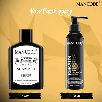 Mancode Keratin Shampoo For Men Gentle Cleansing Soft Smooth Shiny Hair Damage Repair Strengthens Weak Hair No Mineral Oil Hair Shampoo For Men, 200Ml (Pack Of 1)-thumb1