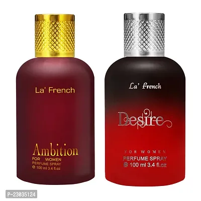 La French Ambition And Desire Eau De Perfume For Men For Women 100ml Pack Of 2