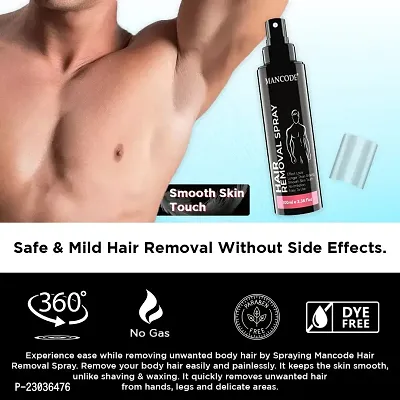 Mancode Hair Removal Spray - 100 Ml For Men | Painless Body Hair Removal Spray For Chest, Back, Legs And Under Arms | Itch And Irritation Free | Hair Removal Wax | Intimate Hygiene From Sweat-thumb5