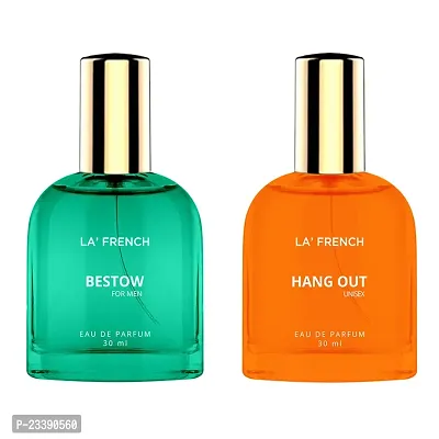 La French Bestow And Hang Out Perfume Scent For Men And Women - Each 30 ml,Pack Of 2