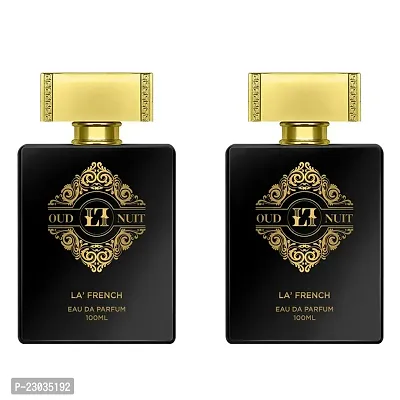La French Oud Nuit Perfume for men 100ml Pack of 2-thumb0