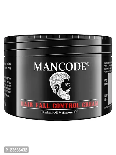 Mancode Hair Fall Control Cream For Men - 100Gm | Prevents Damages | Rejuvenates Healthy Scalp And Perfect Hair Styling Cream | Enriched With Brahmi Oil And Almond Oil-thumb0