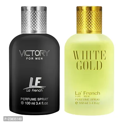 La French Victory And White Gold Eau De Perfume For Men 100ml Pack Of 2