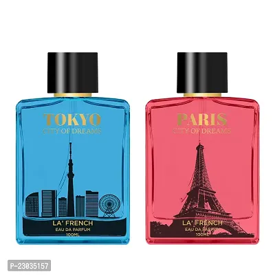 La French Tokyo And Paris City of Dreams Perfume for women And men 100ml Pack of 2