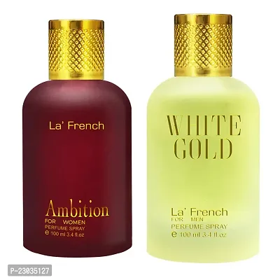 La French Ambition And White Gold Eau De Perfume For Men For Men And Women 100ml Pack Of 2