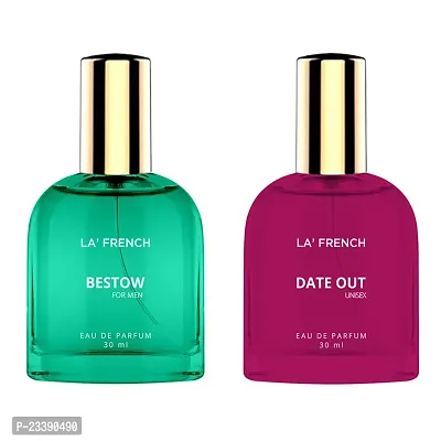 La French Bestow And Date Out Perfume Scent For Men And Women - Each 30 ml,Pack Of 2-thumb0