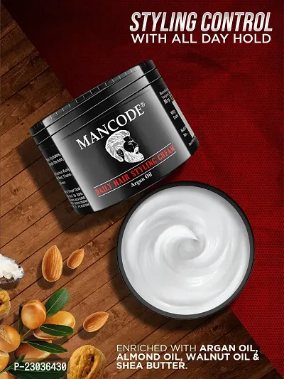 Mancode Daily Hair Styling Cream For Men - 100 Gm | For Daily Use Style And Nourishment | Non-Sticky, Non-Oily | Paraben And Sulphate Free-thumb2