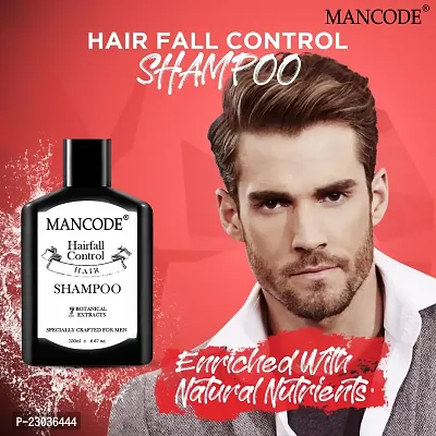 Mancode Anti Hair Fall Shampoo Enriched With Neem Amla Shikaki Aloe Vera And Vitamin E Shampoo For Men, 200Ml-thumb3