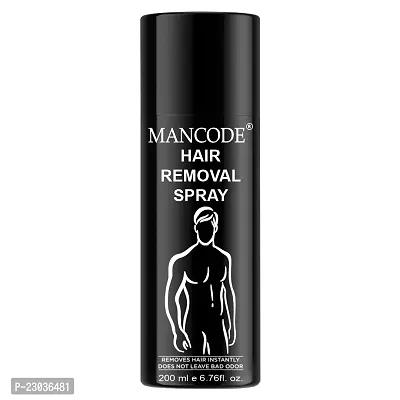 Mancode Hair Removal Cream Spray 200Ml For Men | Painless Hair Removal Spray For Chest, Back, Legs And Under Arms | Itch And Irritation Free | Hair Removal Wax | Intimate Hygiene From Sweat