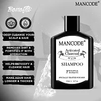 Mancode Charcoal Hair Shampoo For Men, Infused With Activated Charcoal, Helps To Deep Cleanse, Soothe Scalp, Repair Dry And Damaged Hair, 200Ml-thumb3