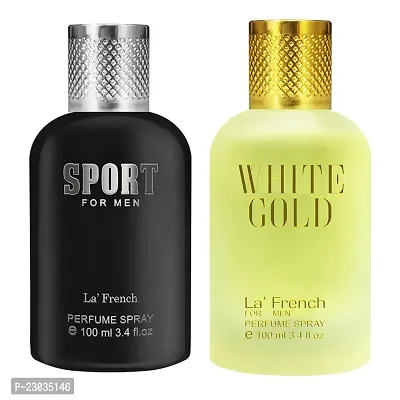 La French Sport And White Gold Eau De Perfume For Men 100ml Pack Of 2