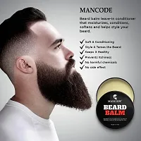 Mandcode Beard Balm For Men - 50Gm | Softens Moisturizes Mooch And Beard | Long Lasting Nourishment | Prevents Dryness | Boost Shine And Volumizes Beards Beeswax Shea Butter And Essential Oils Pack Of 1-thumb1