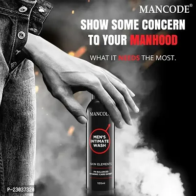 Mancode Intimate Wash For Men - 100Ml With Tea Tree Essential Oil Ayurvedic And Natural Personal Intimate Hygiene Prevents Itching Irritation And Dryness Caused By Sweating Ball Wash For Men-thumb3