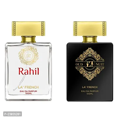 La French Rahil And Oud Nuit Perfume for men 100ml Pack of 2-thumb0