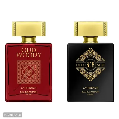 La French Oud Woody And Oud Nuit Perfume for men 100ml Pack of 2-thumb0