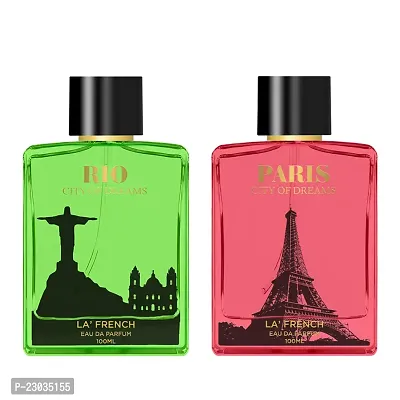 La French Rio And Paris City of Dreams Perfume for women And men 100ml Pack of 2