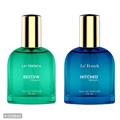 La French Bestow And Hitched Perfume Scent For Men- Each 30 ml,Pack Of 2-thumb0