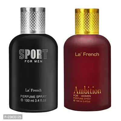 La French Ambition And Sport Eau De Perfume For Men For Men And Women 100ml Pack Of 2