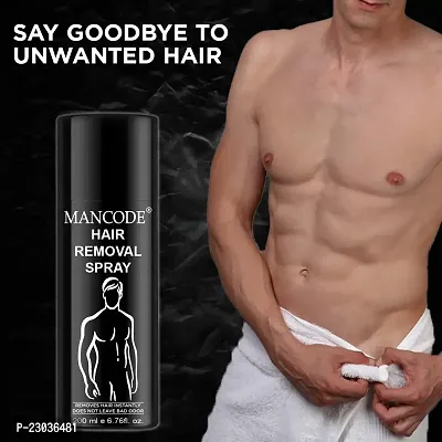 Mancode Hair Removal Cream Spray 200Ml For Men | Painless Hair Removal Spray For Chest, Back, Legs And Under Arms | Itch And Irritation Free | Hair Removal Wax | Intimate Hygiene From Sweat-thumb2