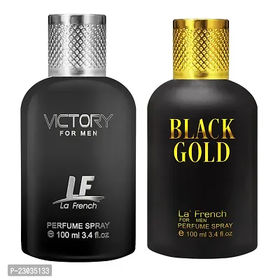 La French Black Gold And Victory Eau De Perfume For Men For Men 100ml Pack Of 2