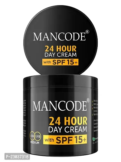 Mancode 24 Hours Day Cream For Men Spf 15+ Sun Tan Protection Day Cream 100Gm