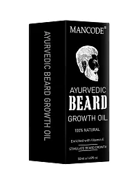 Mancode Ayurvedic Beard Growth Oil - 50Ml | Advanced Beard Growth Oil For Men | Stimulate Beard Growth | Enriched With Vitamin E, Aloe Vera Oil, Coconut Oil, Almond Oil | 100% Natural-thumb2