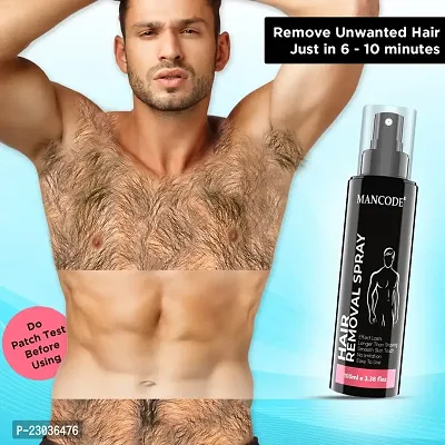 Mancode Hair Removal Spray - 100 Ml For Men | Painless Body Hair Removal Spray For Chest, Back, Legs And Under Arms | Itch And Irritation Free | Hair Removal Wax | Intimate Hygiene From Sweat-thumb4