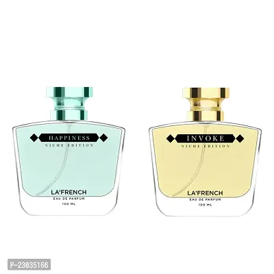 La French Invoke And Happiness Perfume for men And Women 100ml Pack of 2