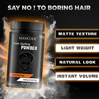 Mancode Hair Volumizing Powder Wax Strong Hold | Matte Finish | 24 Hrs. Hold |Natural And Safe Hair Styling Powder 20Gm-thumb3