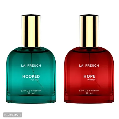 La French Hooked And Hope Perfume Scent For Men- Each 30 ml,Pack Of 2