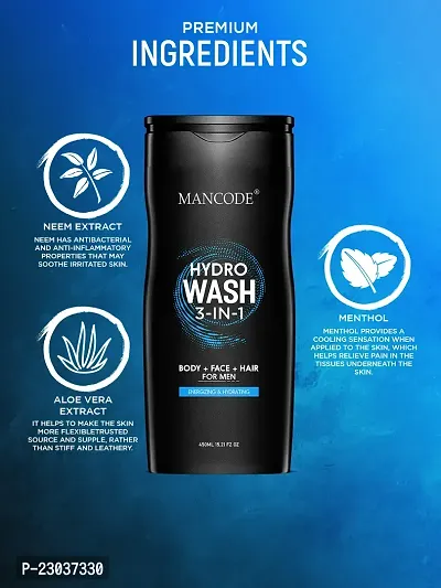 Mancode Hydro 3 In 1 Body Wash For Men 450Ml-thumb4