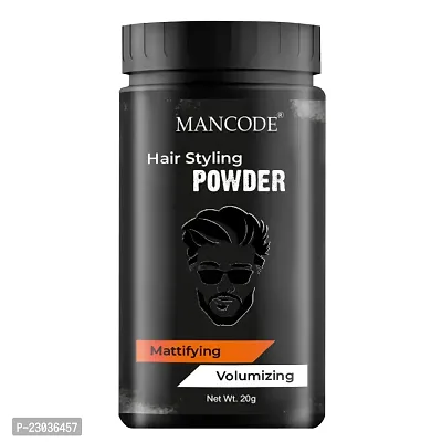 Mancode Hair Volumizing Powder Wax Strong Hold | Matte Finish | 24 Hrs. Hold |Natural And Safe Hair Styling Powder 20Gm-thumb2