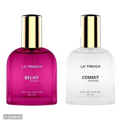 La French Belief And Commit Perfume Scent For Men And Women - Each 30 ml,Pack Of 2