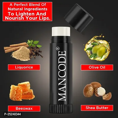 Mancode Lightening Lip Balm for Men Lips |Formulated with Natural Oils | for Smokey, dryness and chapping Lips| help to soothe, moisturize  hydrate lips |4.5 gm Pack of 1-thumb5